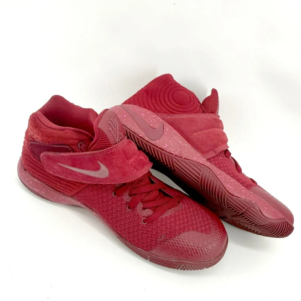 Nike Kyrie 2 Red Velvet Basketball Shoes Youth 6.5Y Red Mid Top Strap Sports